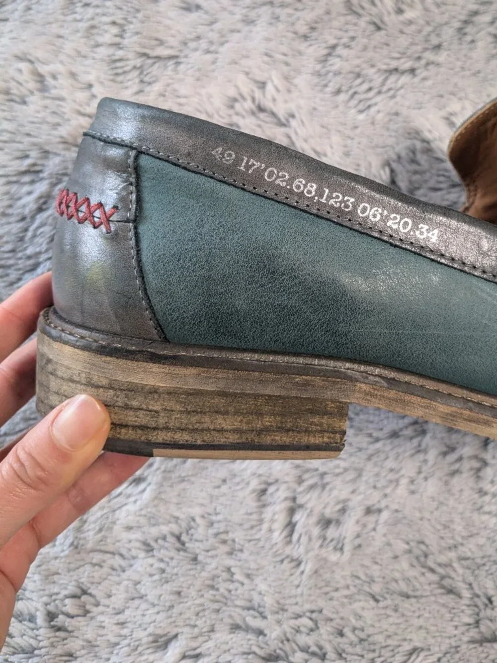 John Fluevog Reynolds Loafer Leather Green Teal Blue Size 12 Men's